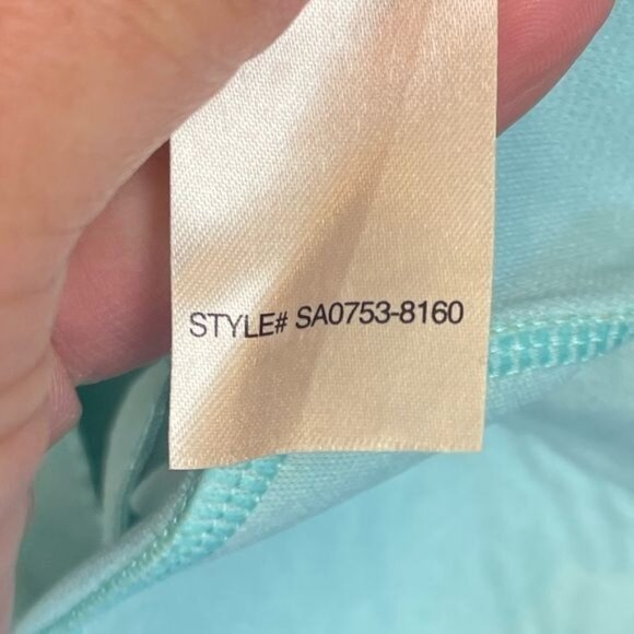 Sea Angel Ruffle Cold Shoulder One Piece Swimsuit Blue Veronica Size Medium - Picture 5 of 6